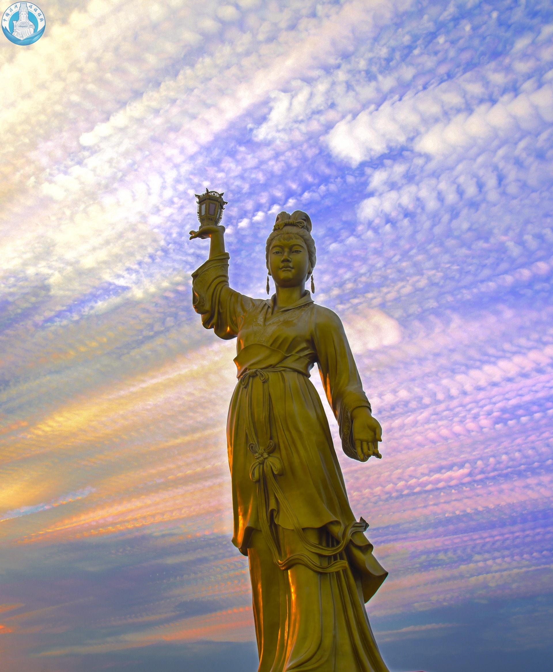 Young Mazu Bronze Statue scenic photo.