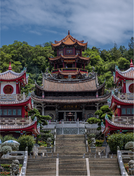 Facade of Meizhou Mazu Ancestral Temple.